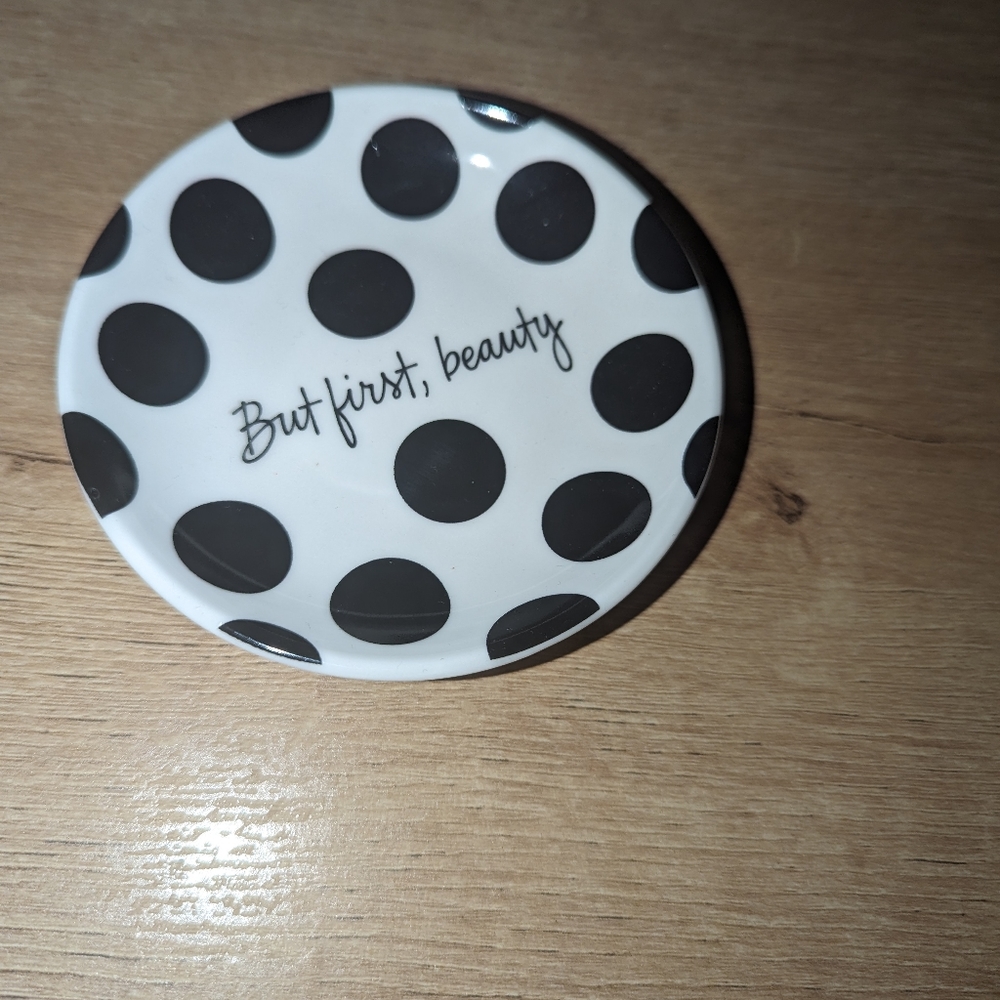 Sephora But First Beauty Black & White Ceramic Dish